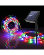 Solar Powered Colour Changing Flag Pole Led Light Strip 5M 150 LED Waterproof 