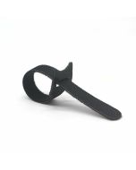 6Pcs Black Strapping Velcro Cable Ties With Buckle Band Flag Pole Strap Reusable